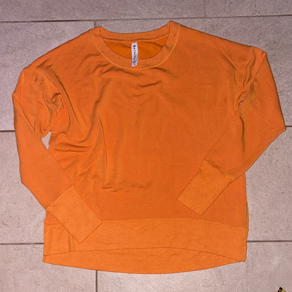 ATHLETA Women's Coaster Luxe Sweatshirt Size MEDIUM Color Golden Spark
